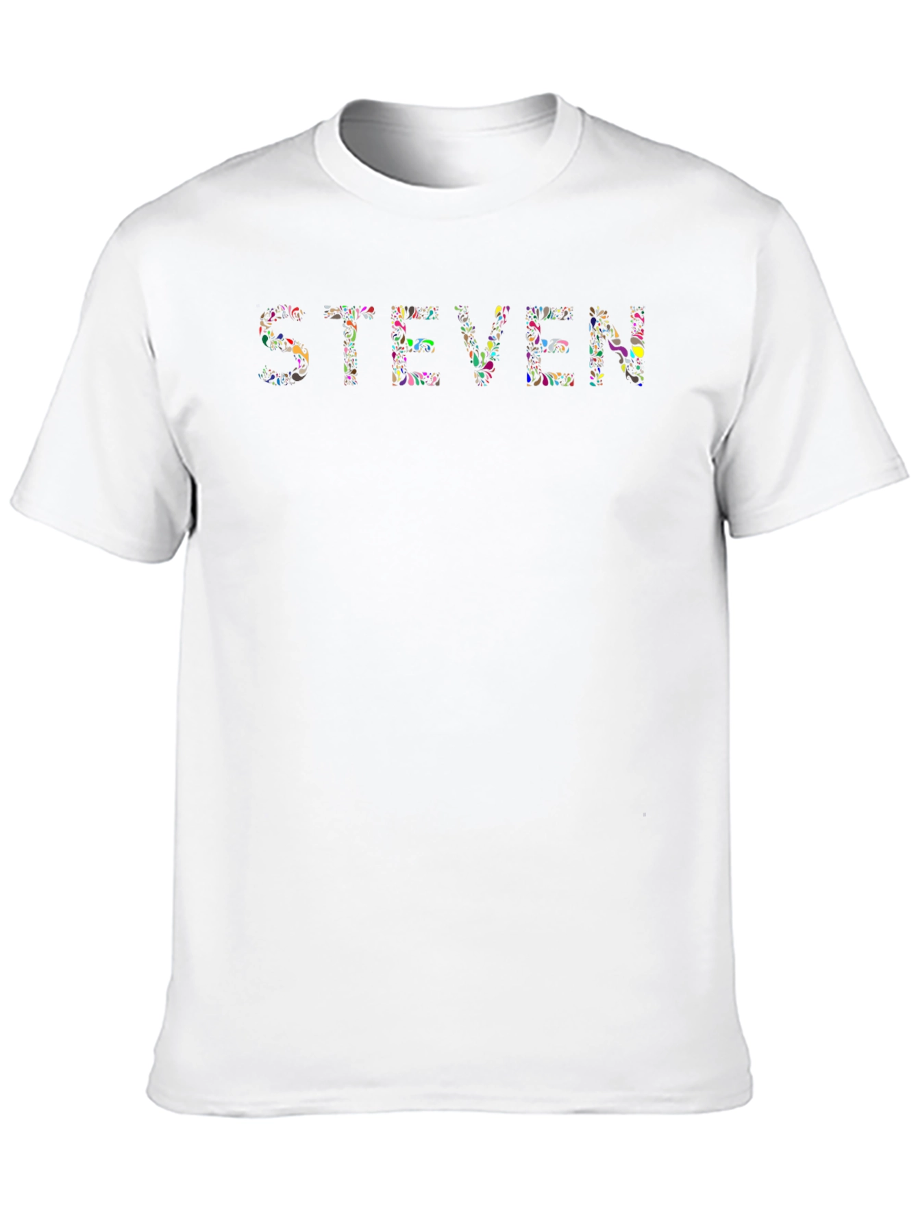 Steven Floral Print Black T-Shirt