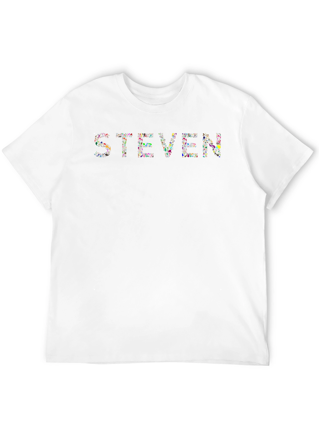 Steven Floral Print Black T-Shirt