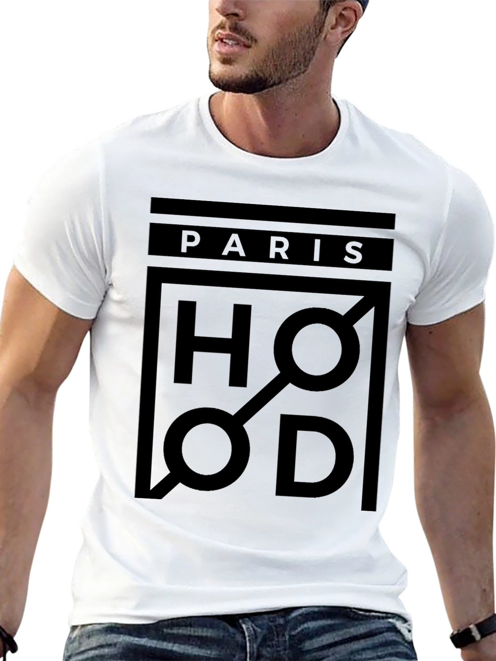 Paris Hood T-Shirt - Modern Graphic Tee