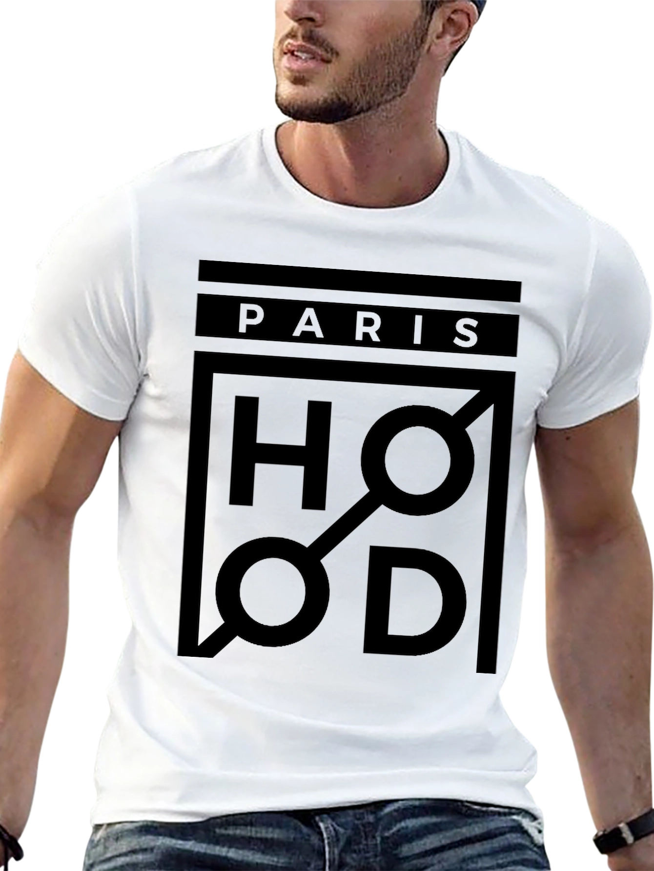 Paris Hood T-Shirt - Modern Graphic Tee