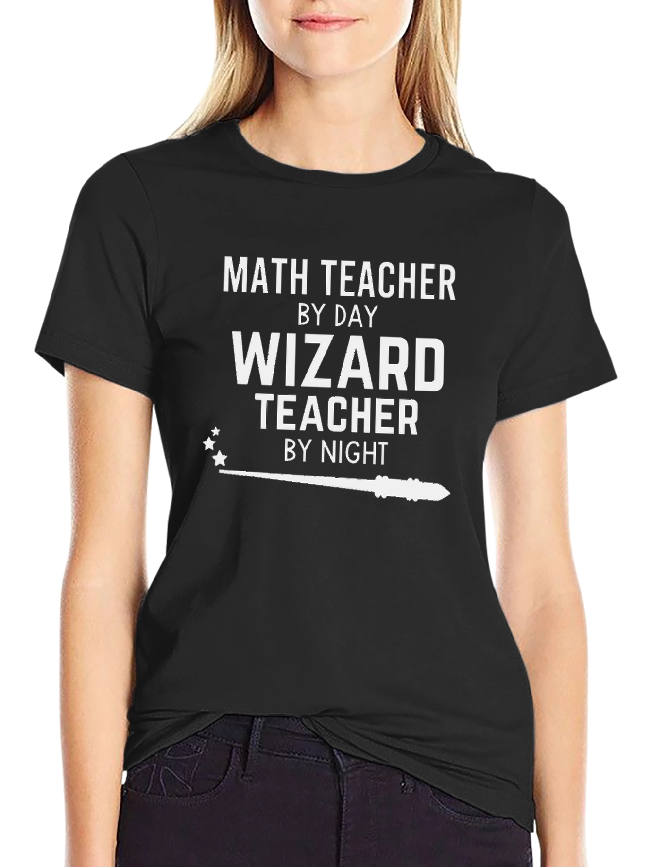 Math Teacher by Day Wizard Teacher by Night T-Shirt