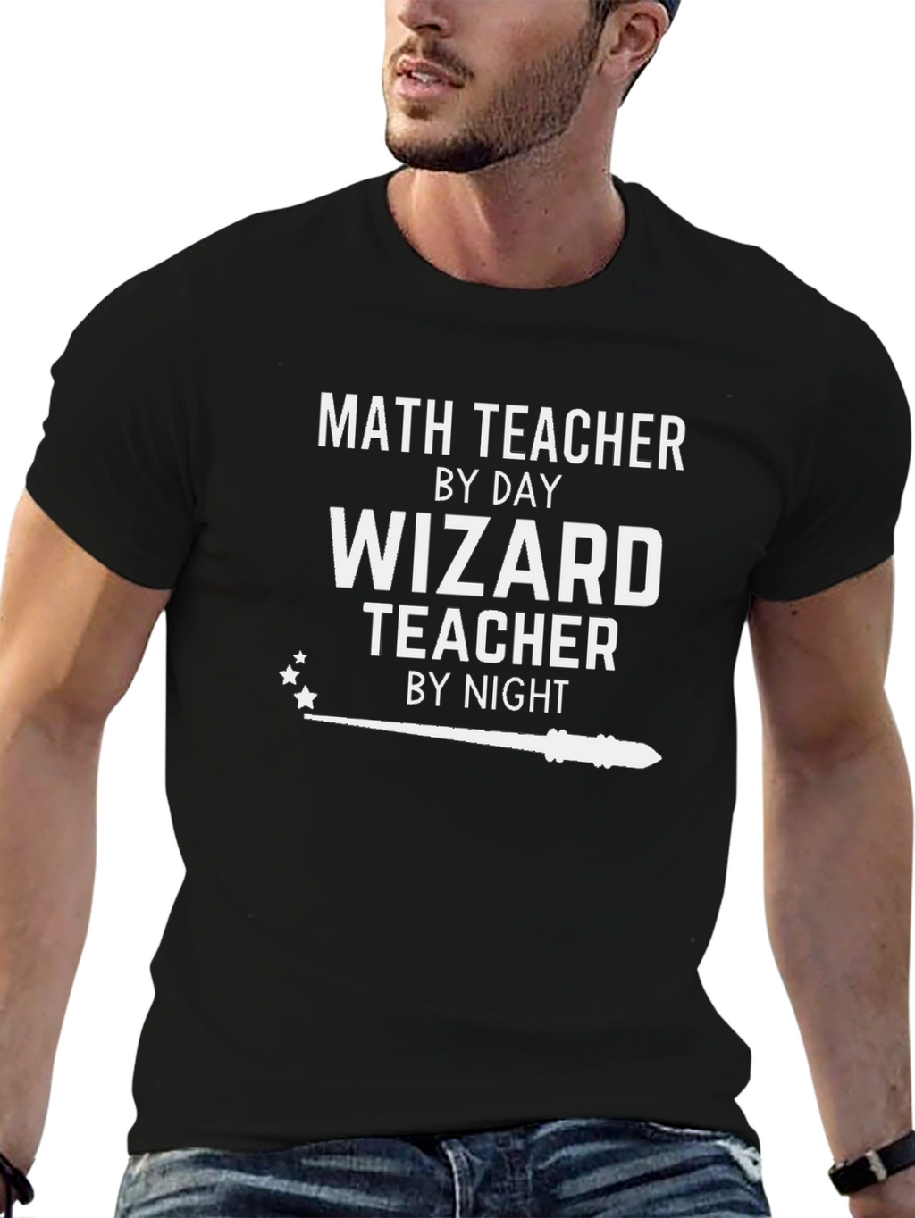 Math Teacher by Day Wizard Teacher by Night T-Shirt