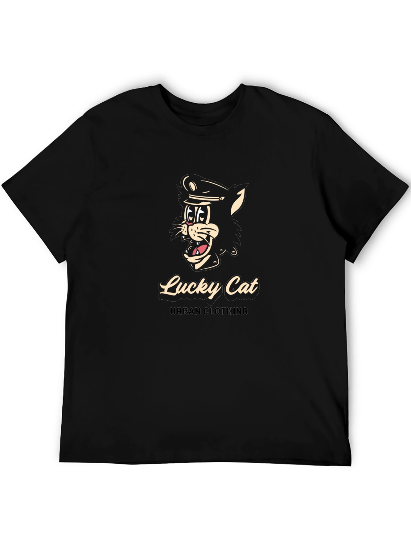 Lucky Cat Black T-Shirt