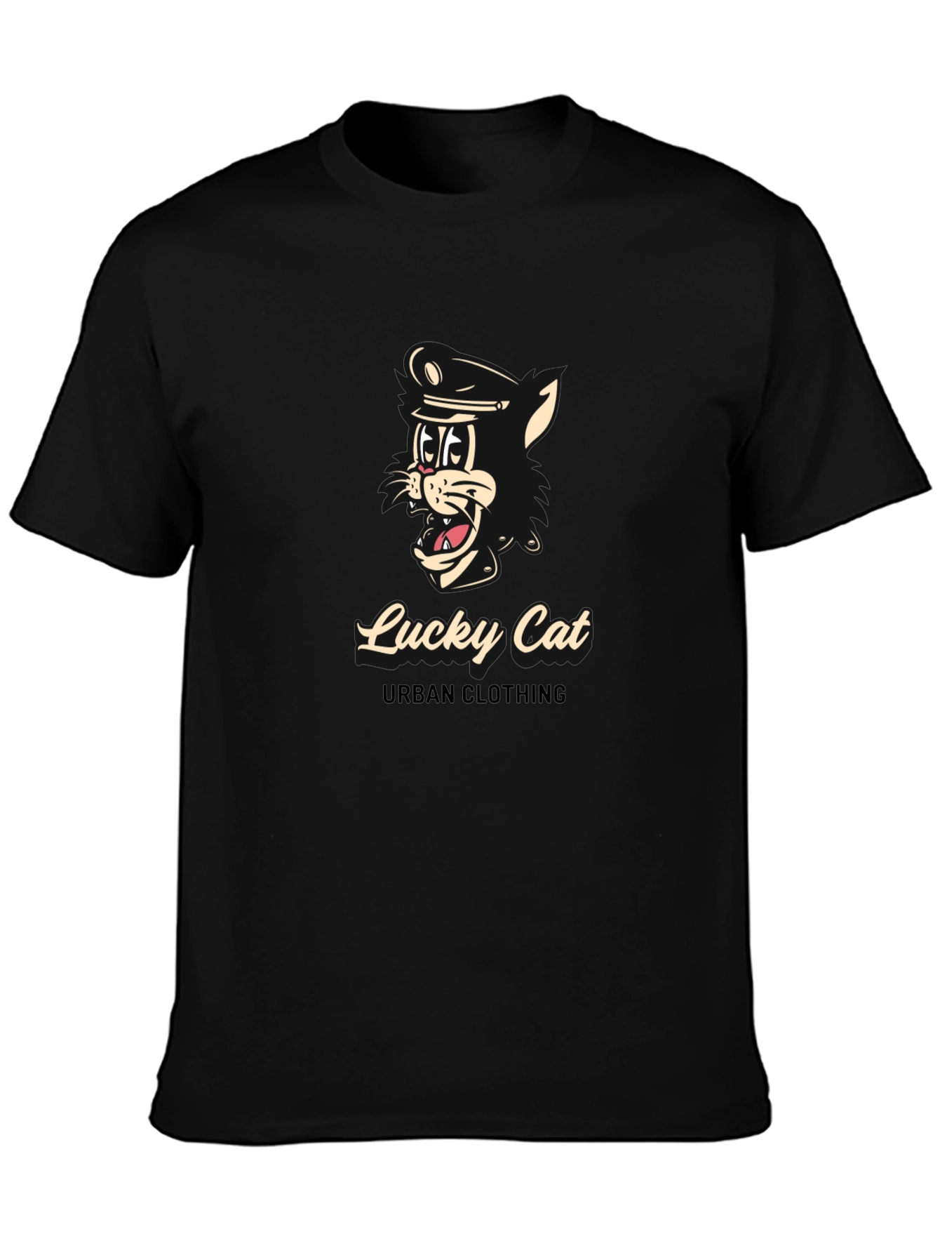 Lucky Cat Black T-Shirt