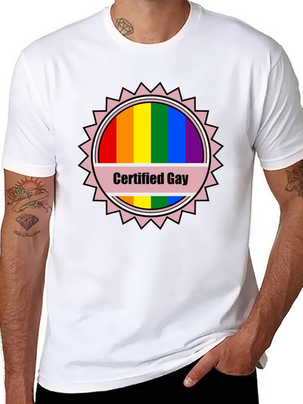 Certified Gay Rainbow T-Shirt Pride LGBTQ