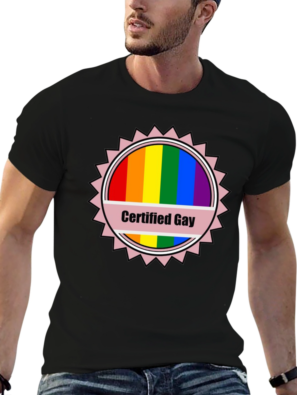 Certified Gay Rainbow T-Shirt Pride LGBTQ