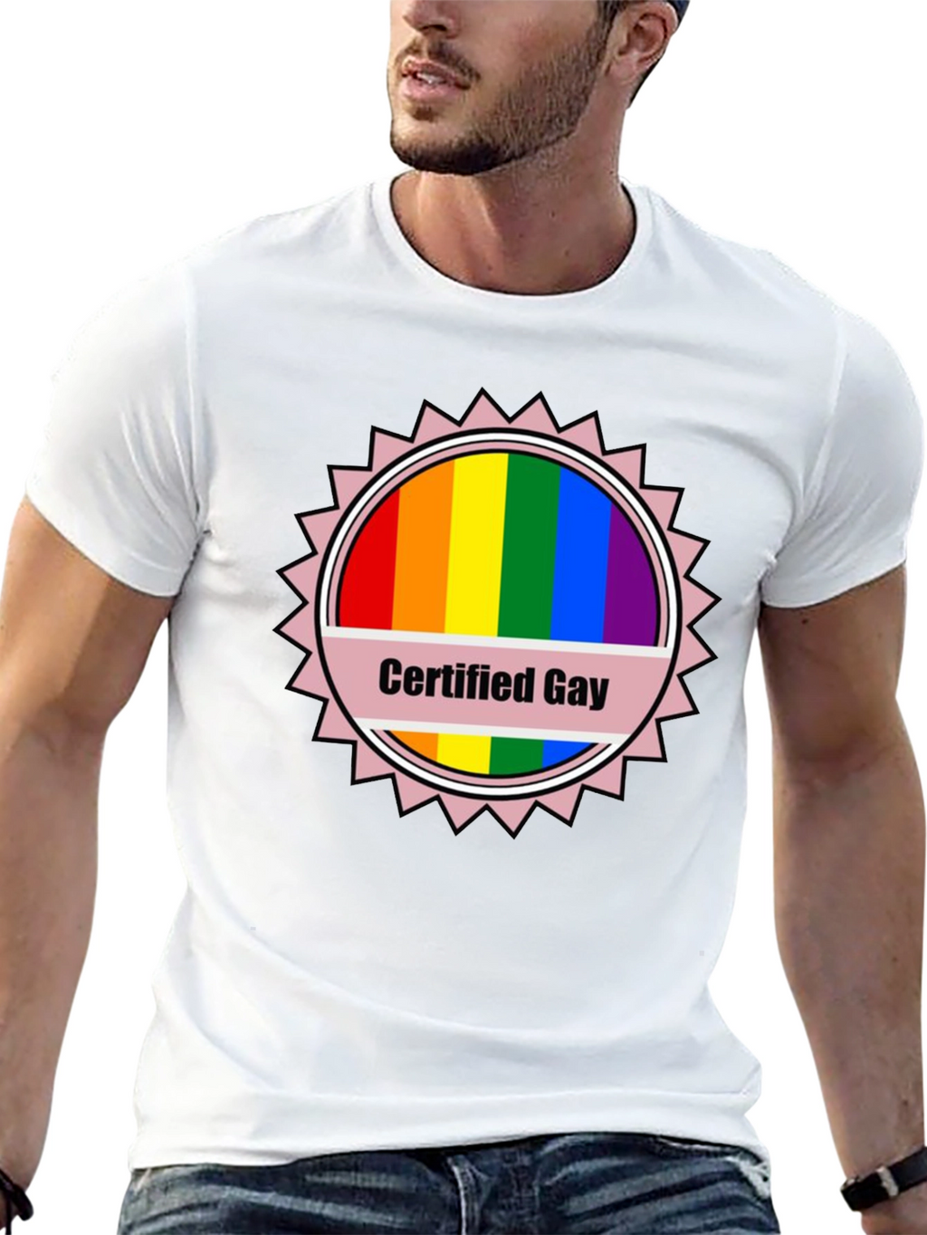 Certified Gay Rainbow T-Shirt Pride LGBTQ