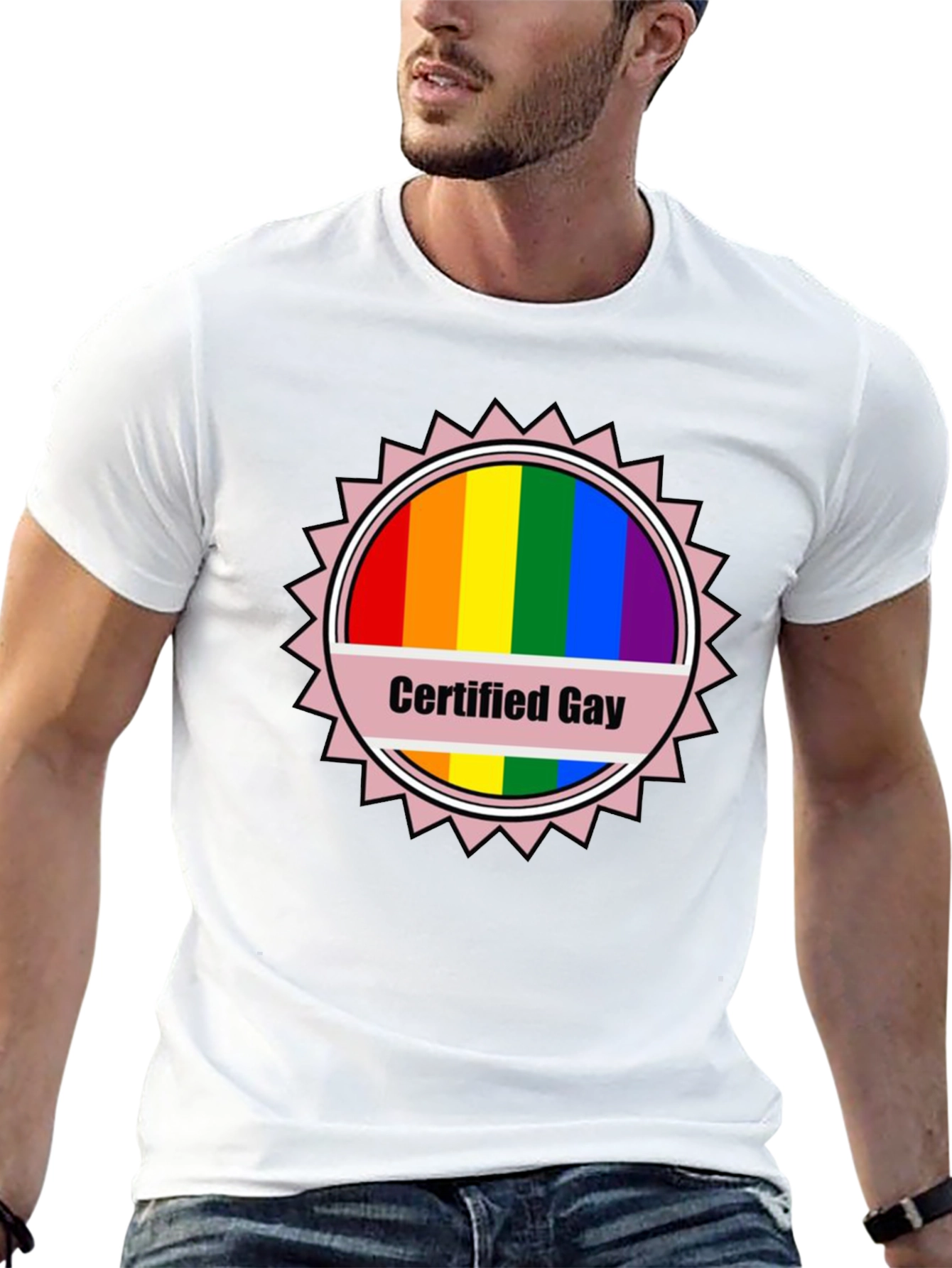 Certified Gay Rainbow T-Shirt Pride LGBTQ