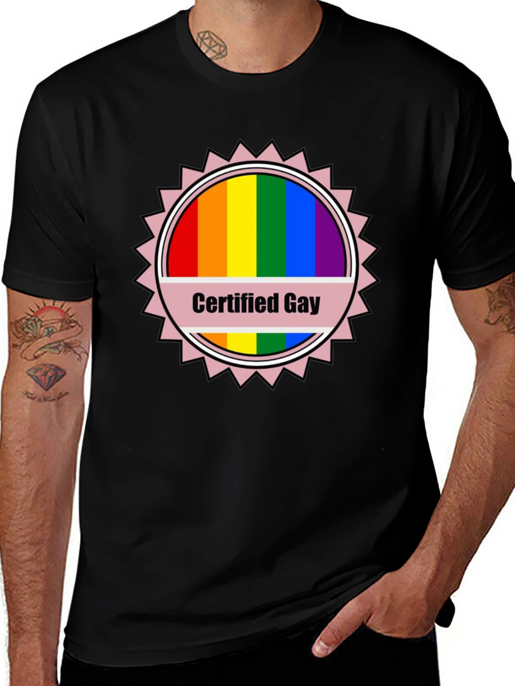 Certified Gay Rainbow T-Shirt Pride LGBTQ
