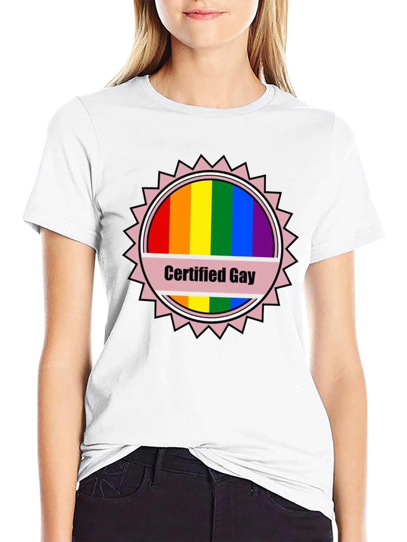 Certified Gay Rainbow T-Shirt Pride LGBTQ