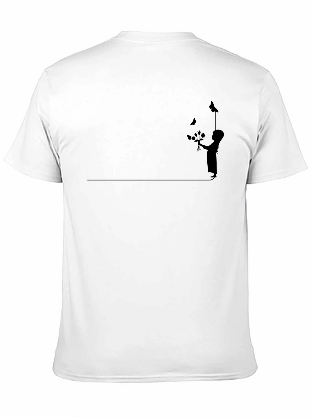 Boy with Butterflies Graphic Tee - Black
