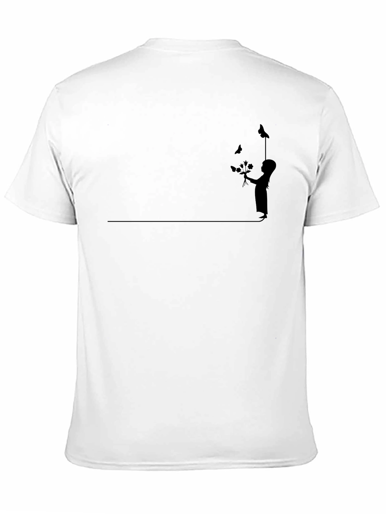 Boy with Butterflies Graphic Tee - Black