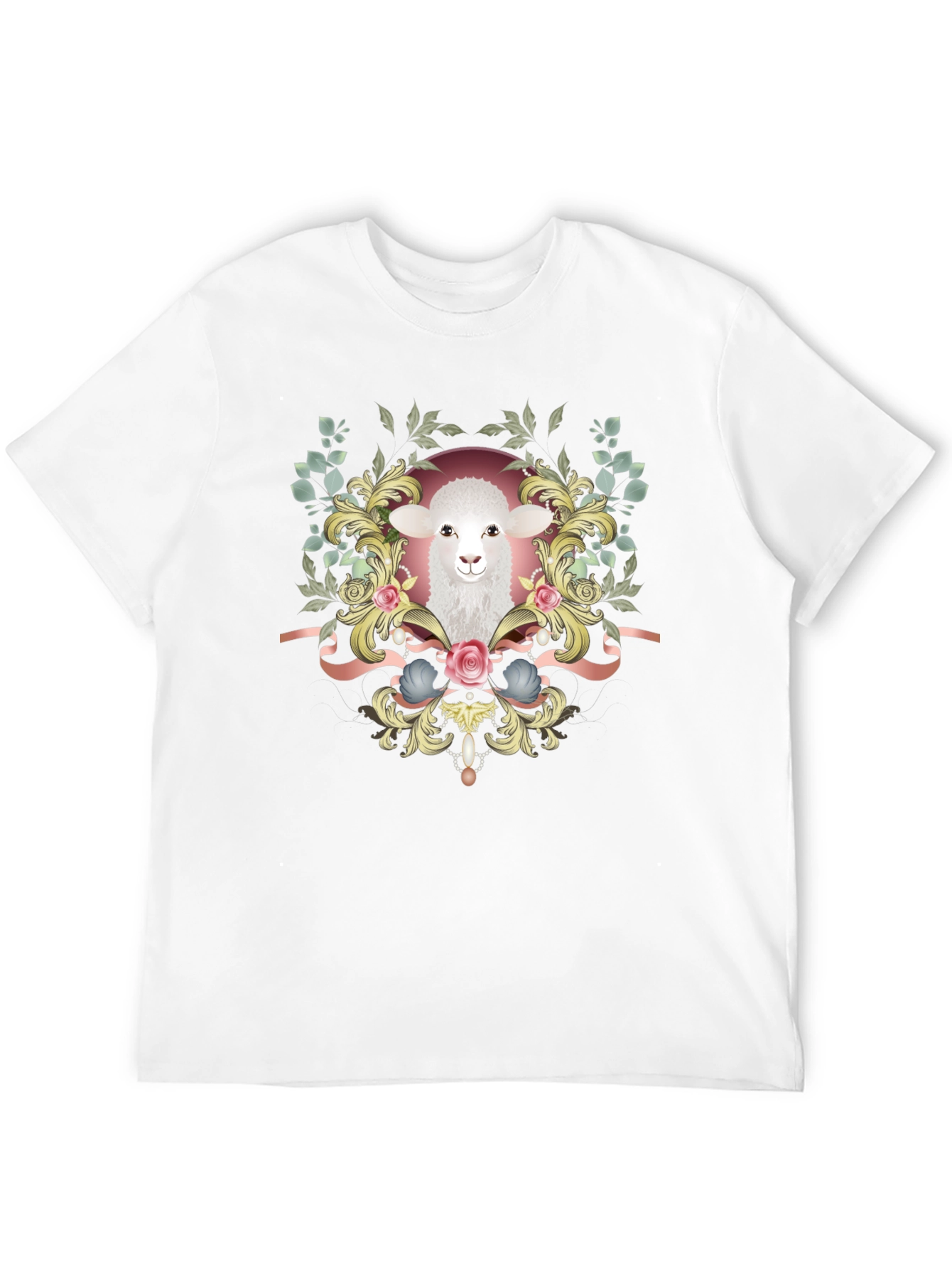 Lamb Floral Graphic Tee - Stylish Unisex Shirt