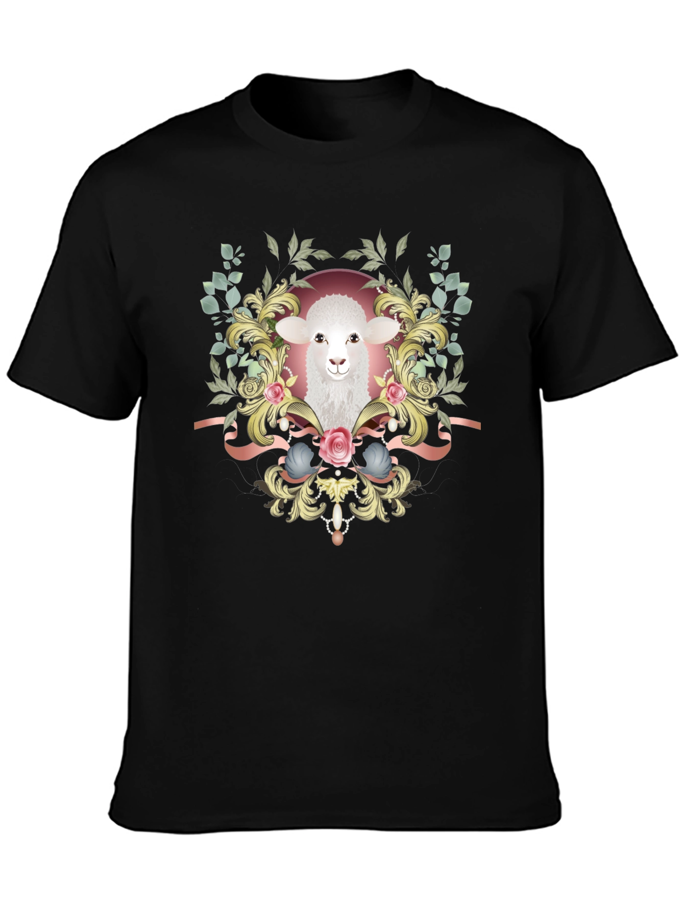 Lamb Floral Graphic Tee - Stylish Unisex Shirt