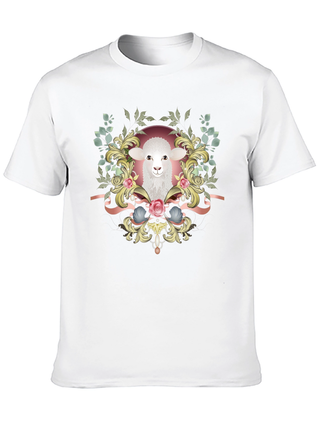 Lamb Floral Graphic Tee - Stylish Unisex Shirt