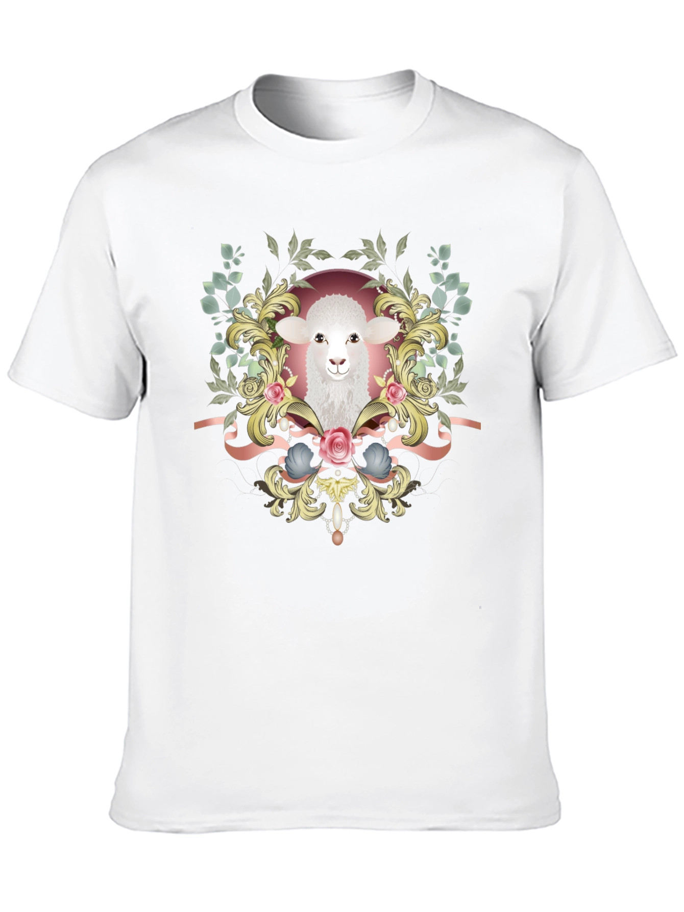 Lamb Floral Graphic Tee - Stylish Unisex Shirt