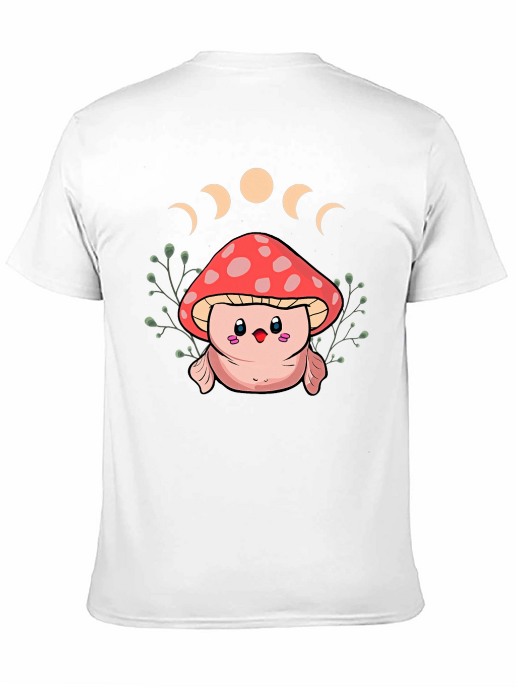 Mushroom Moon Phase Graphic Tee - Black