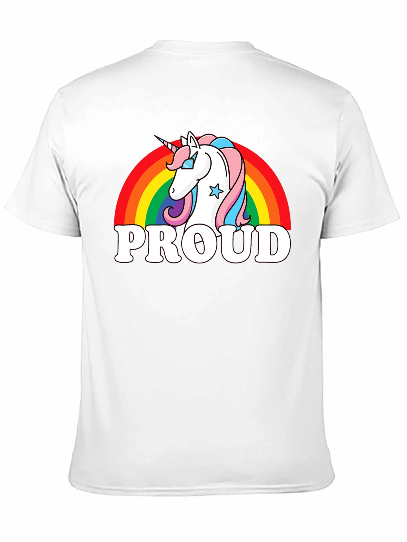 Proud Unicorn Rainbow Graphic T-Shirt