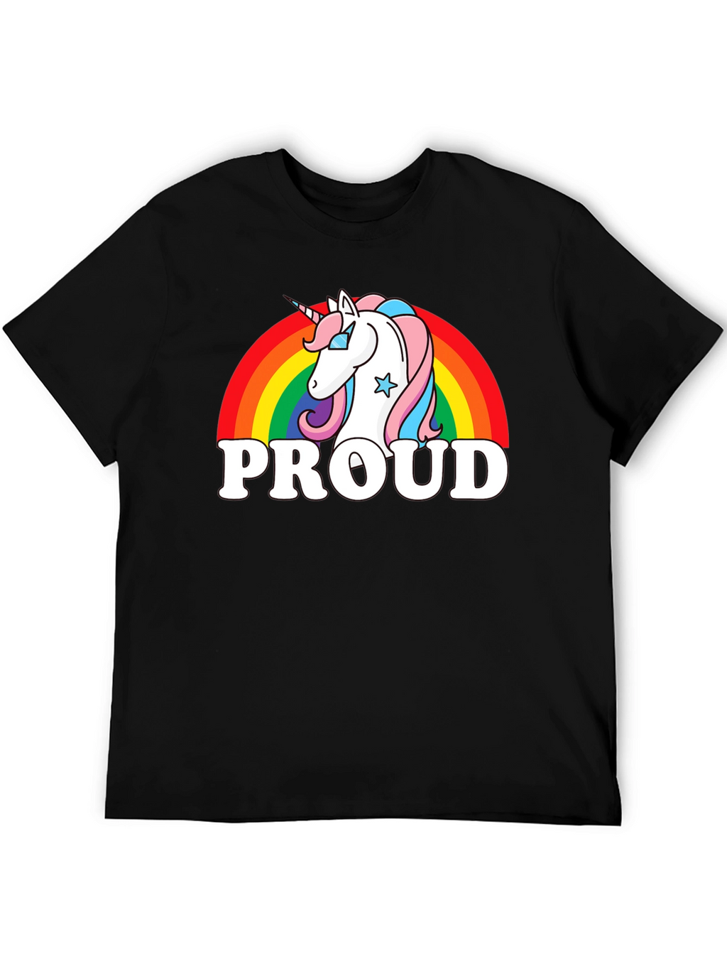 Proud Unicorn Rainbow Graphic T-Shirt
