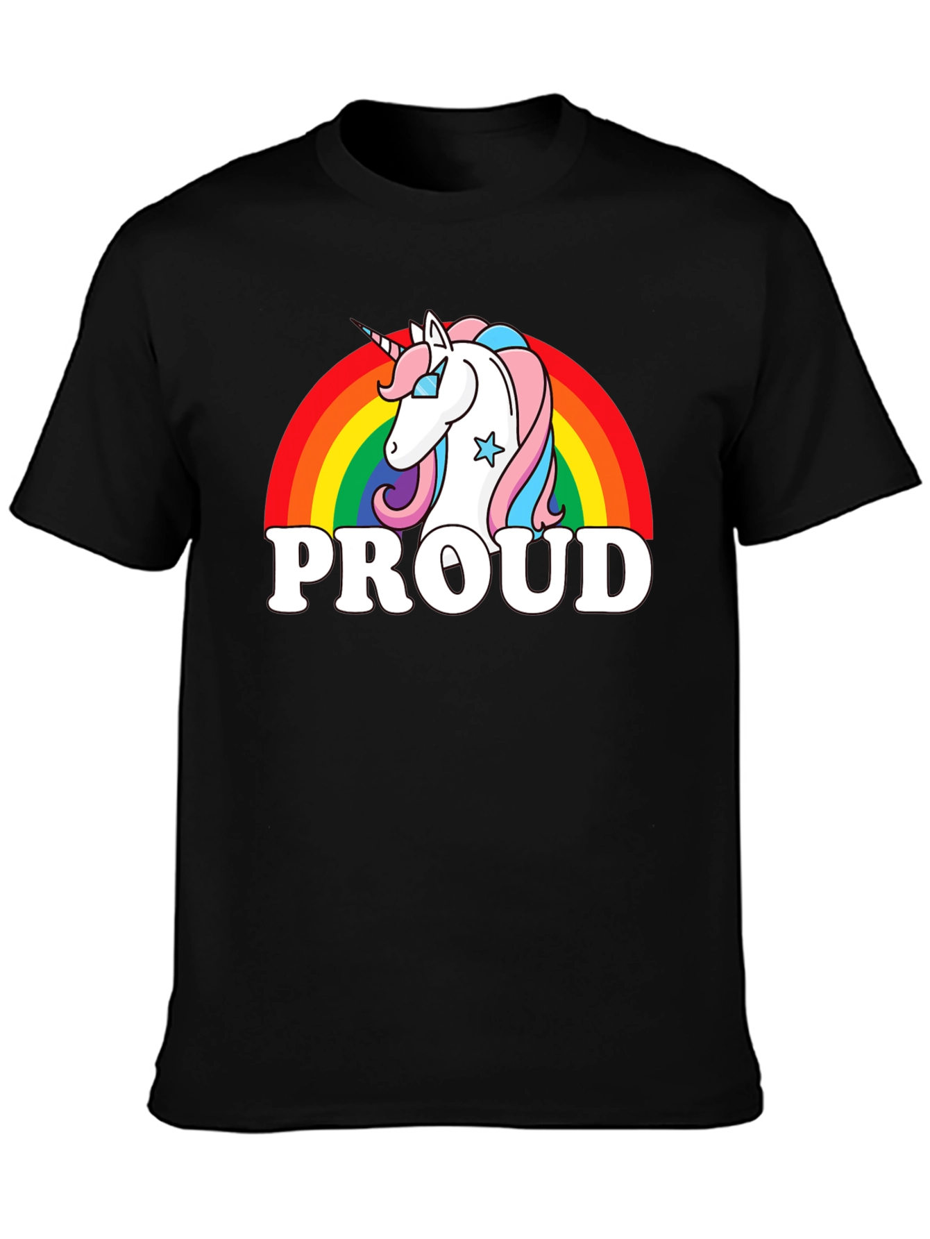Proud Unicorn Rainbow Graphic T-Shirt