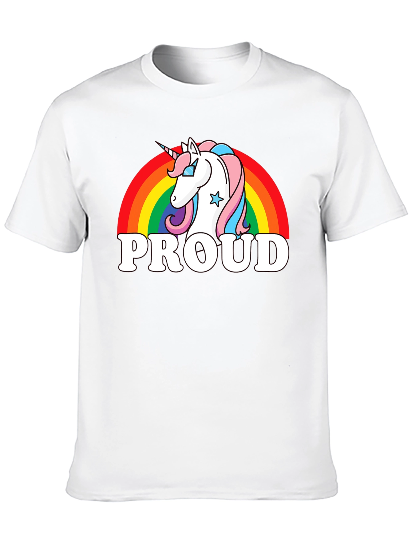 Proud Unicorn Rainbow Graphic T-Shirt