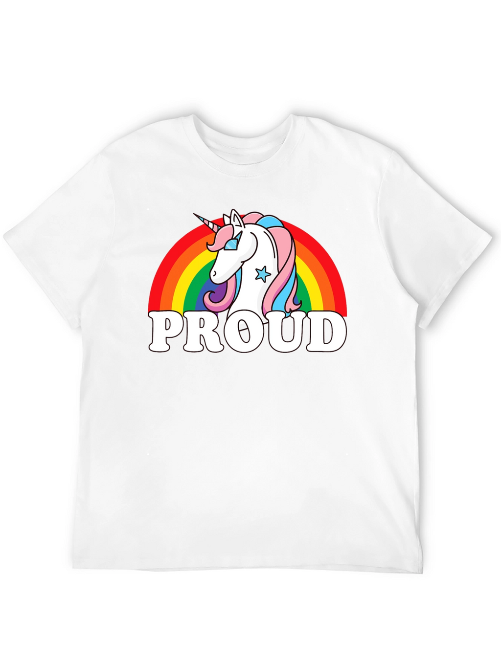 Proud Unicorn Rainbow Graphic T-Shirt