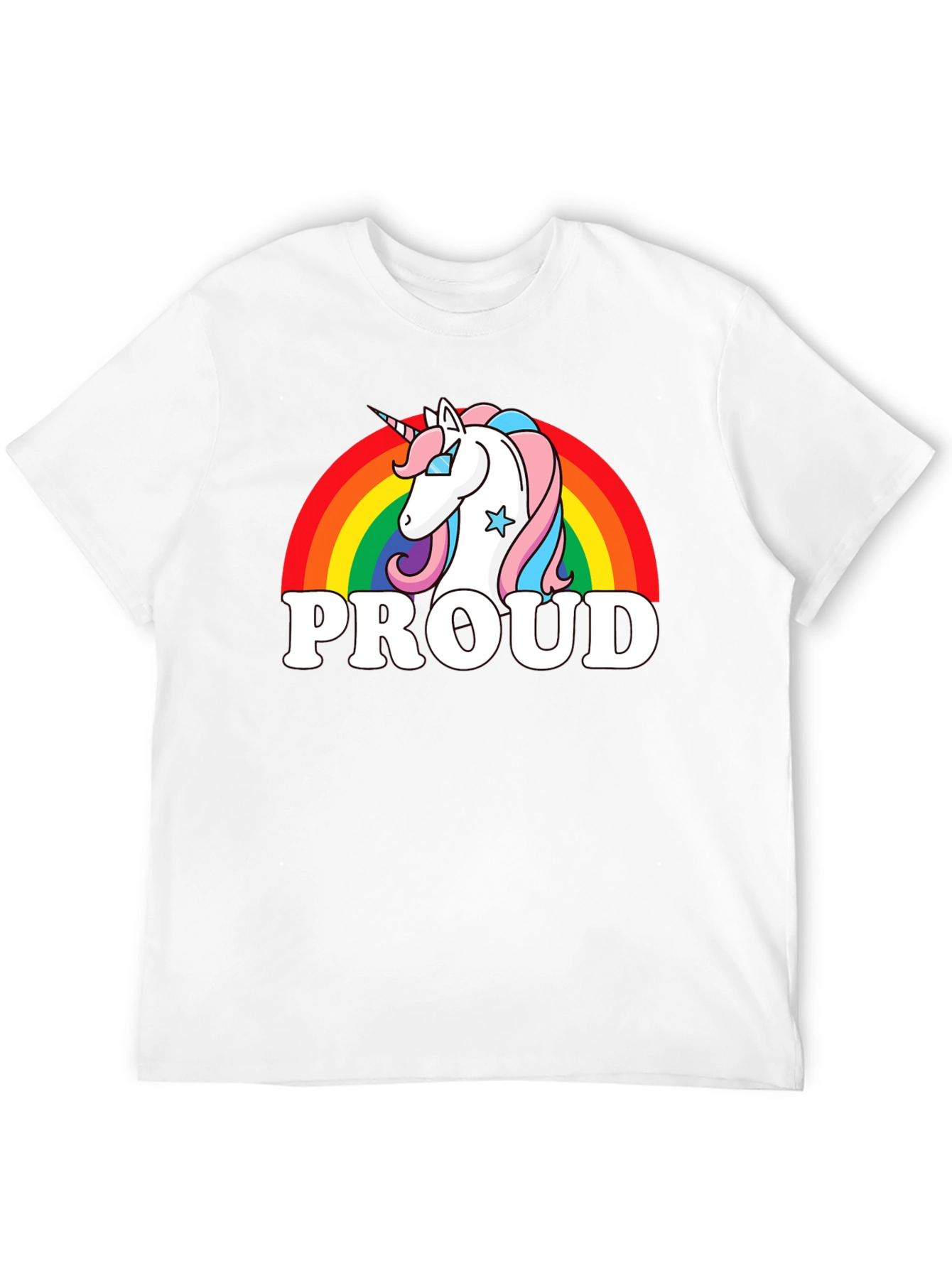 Proud Unicorn Rainbow Graphic T-Shirt