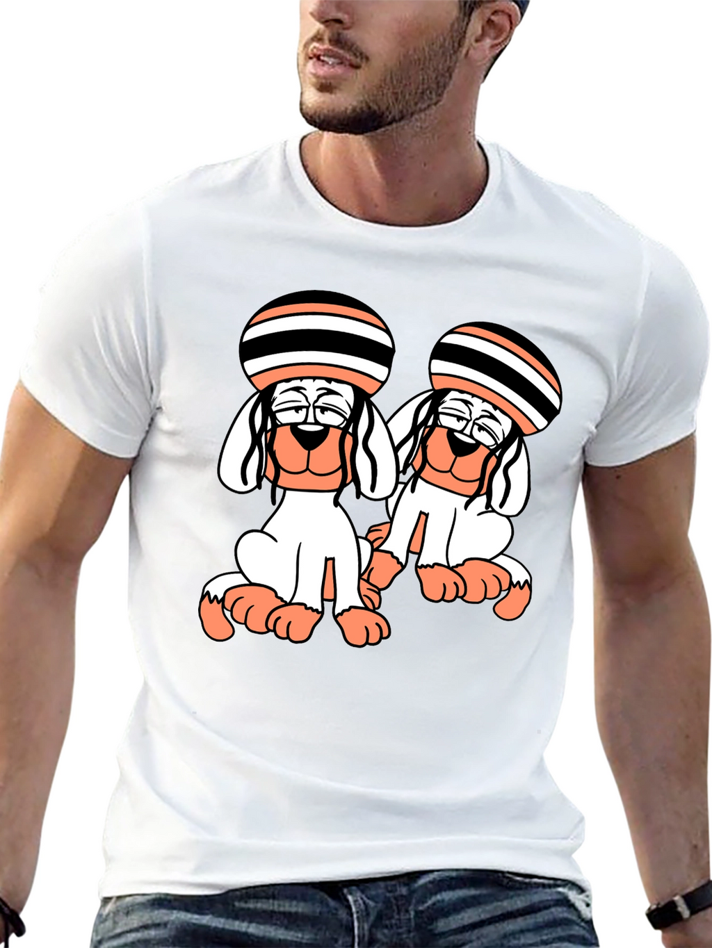 Dog Cartoon Graphic T-Shirt