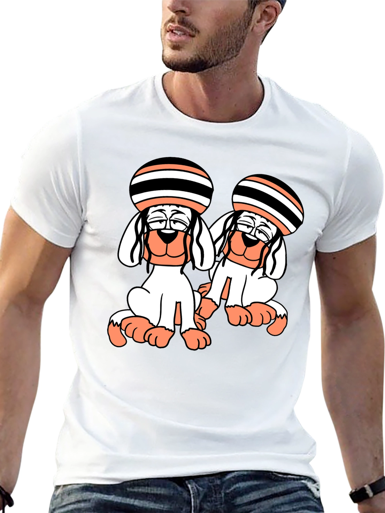 Dog Cartoon Graphic T-Shirt