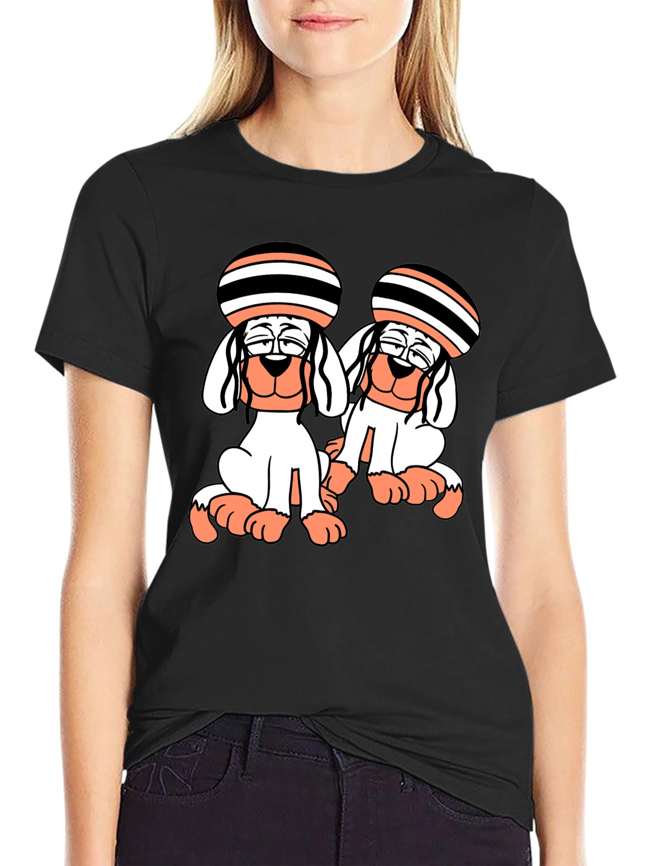 Dog Cartoon Graphic T-Shirt