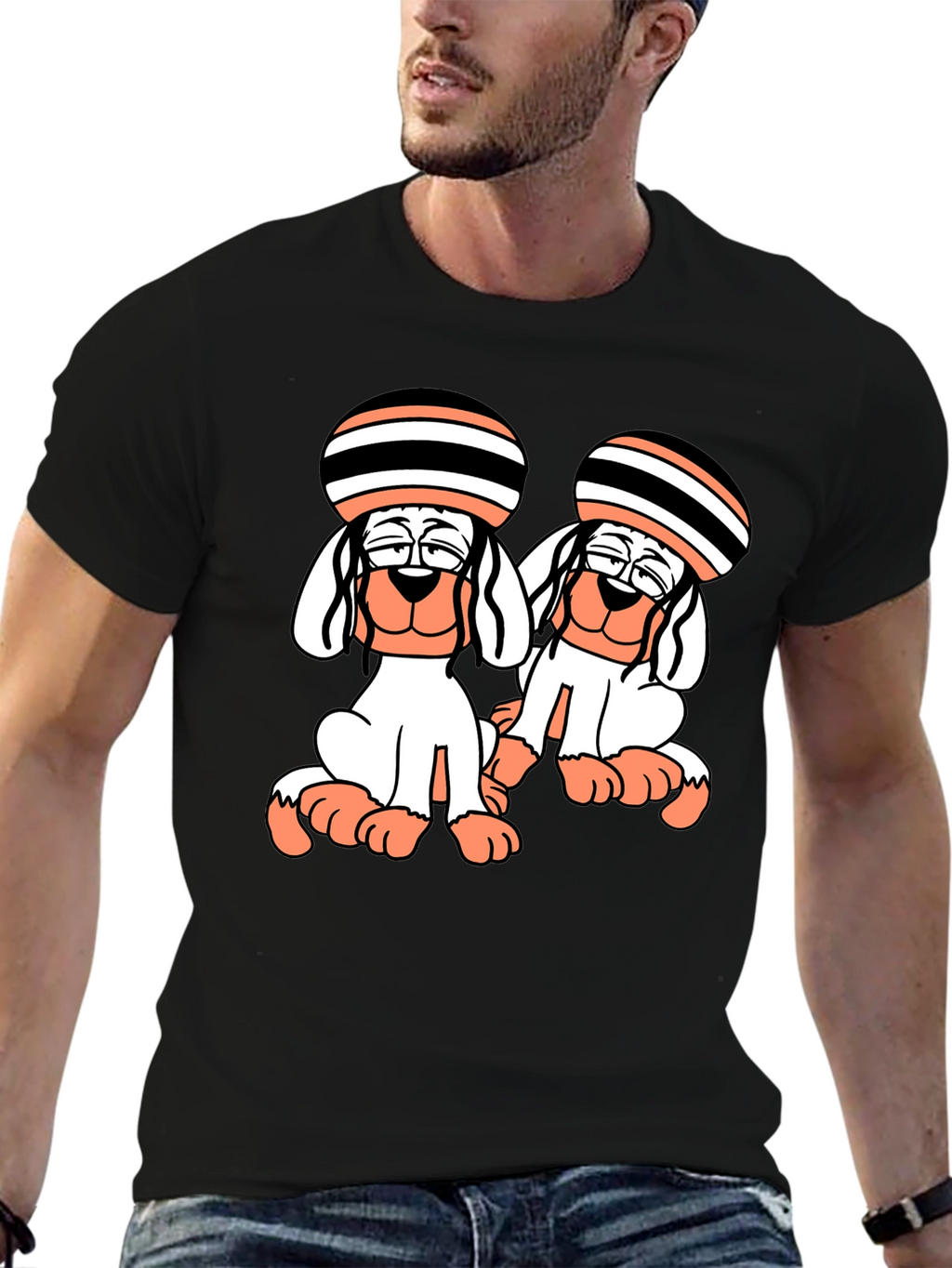 Dog Cartoon Graphic T-Shirt