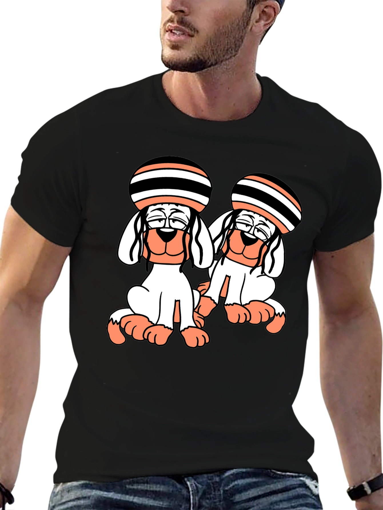 Dog Cartoon Graphic T-Shirt