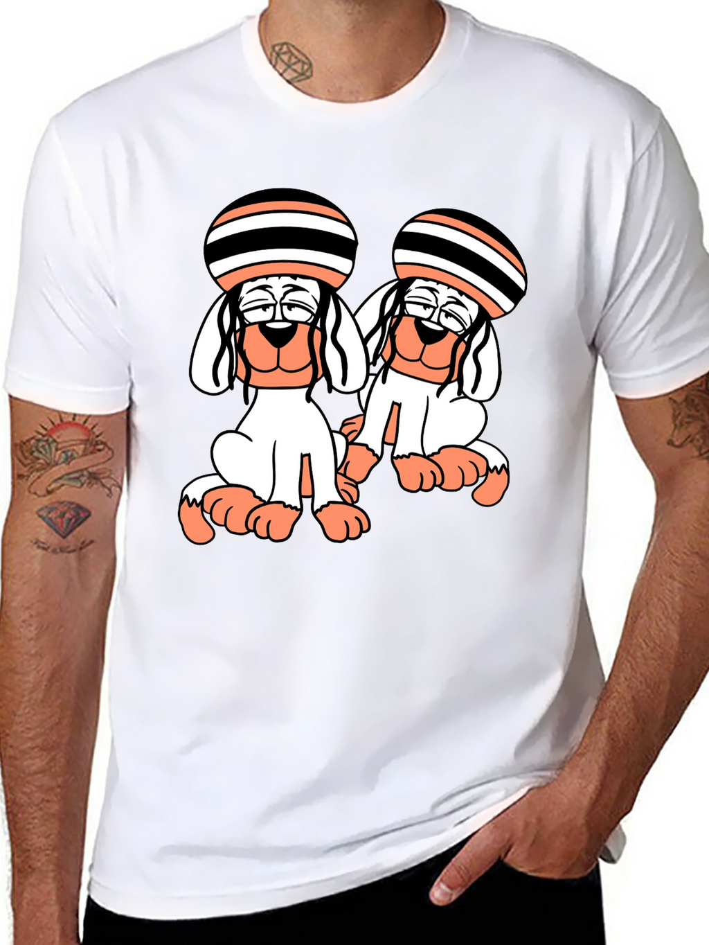 Dog Cartoon Graphic T-Shirt
