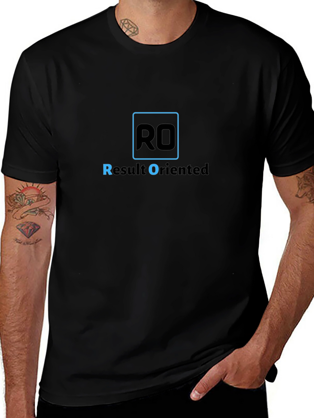Result Oriented Black T-Shirt