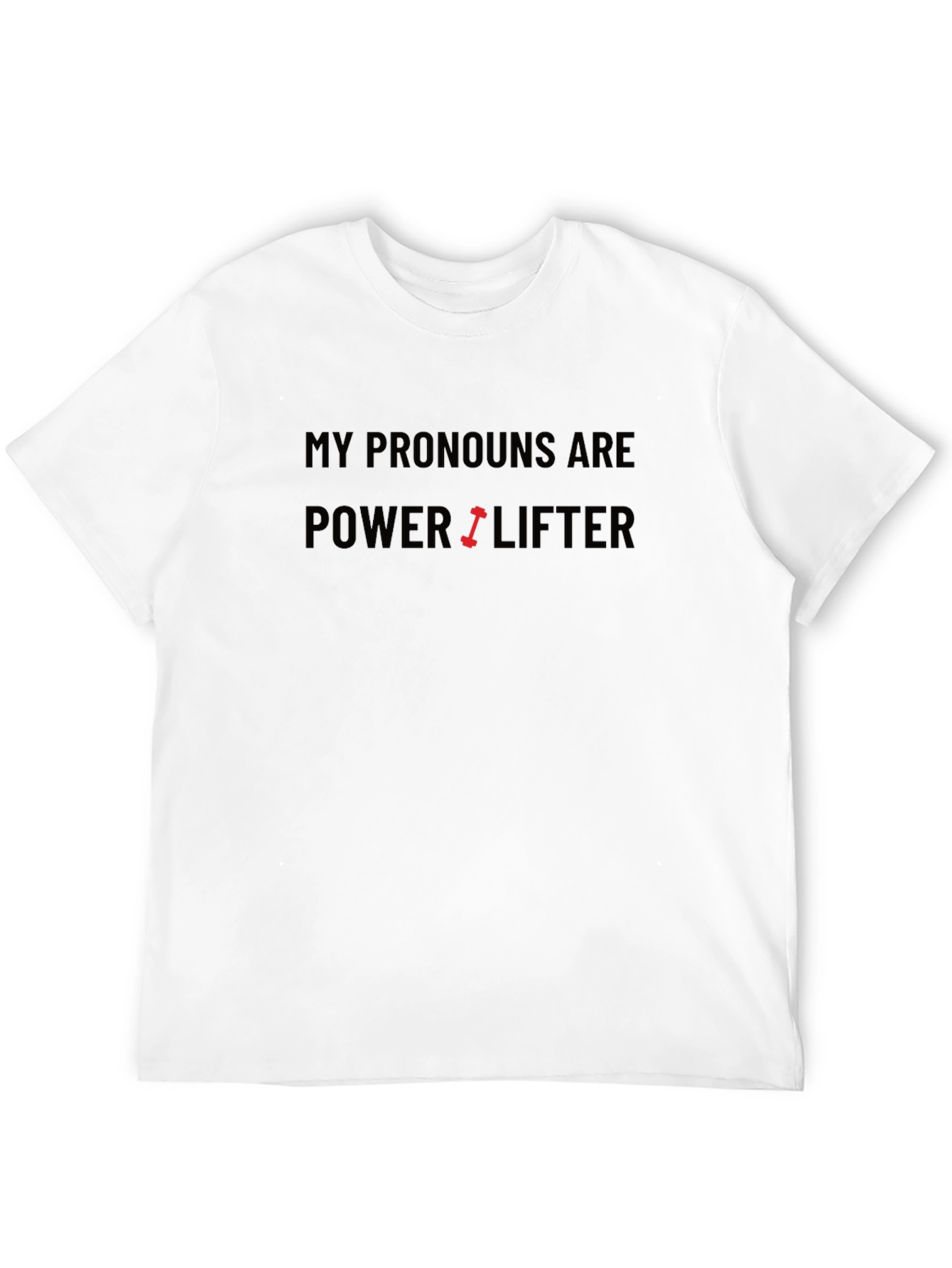 Powerlifter Pronoun T-Shirt - Black