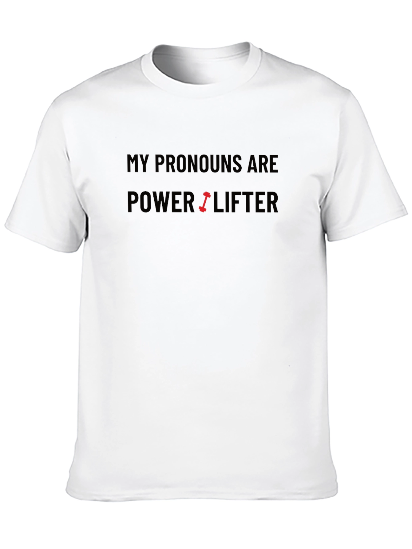 Powerlifter Pronoun T-Shirt - Black