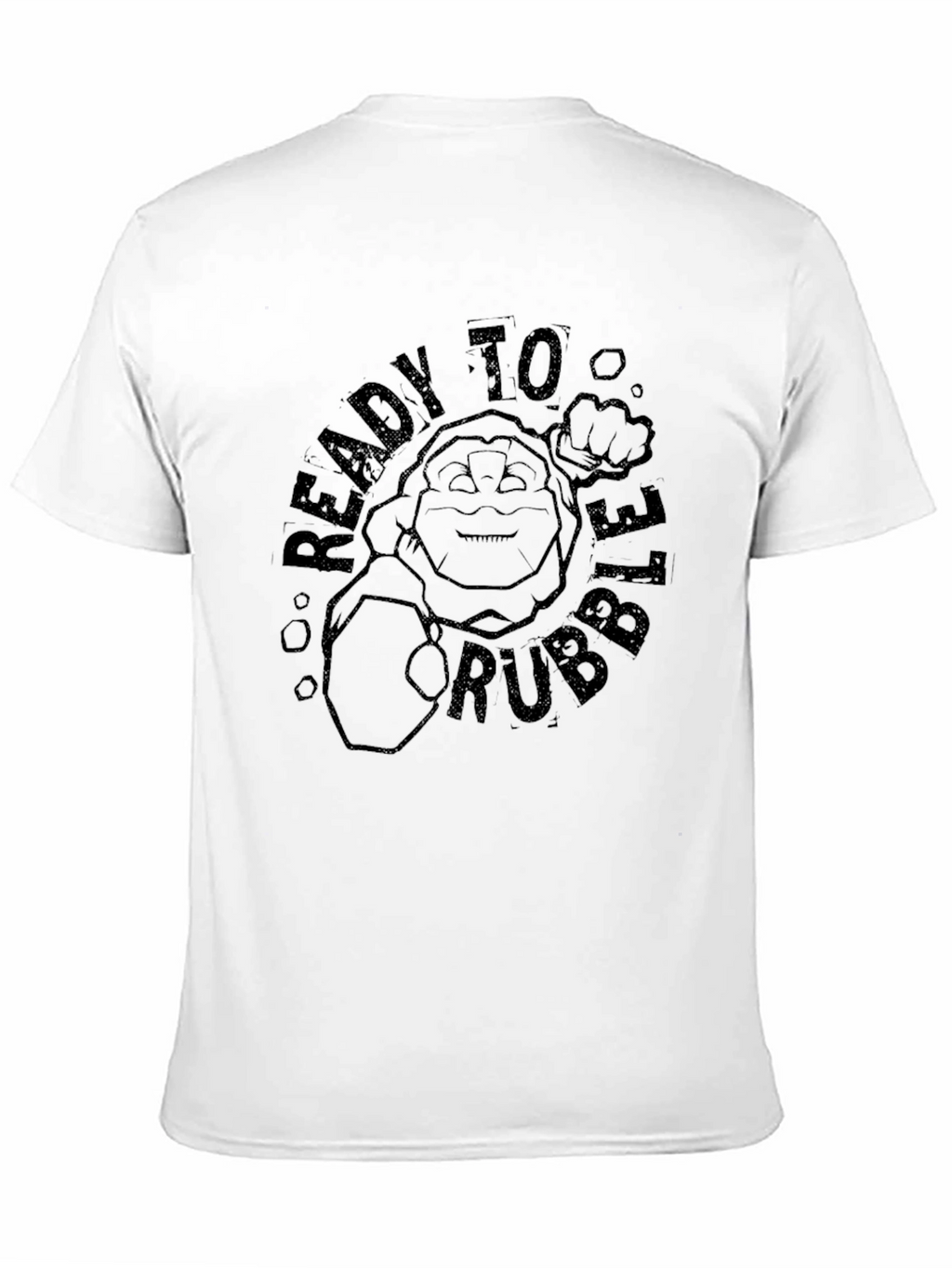 Ready to Rubble Funny Cartoon Graphic Black T-Shirt