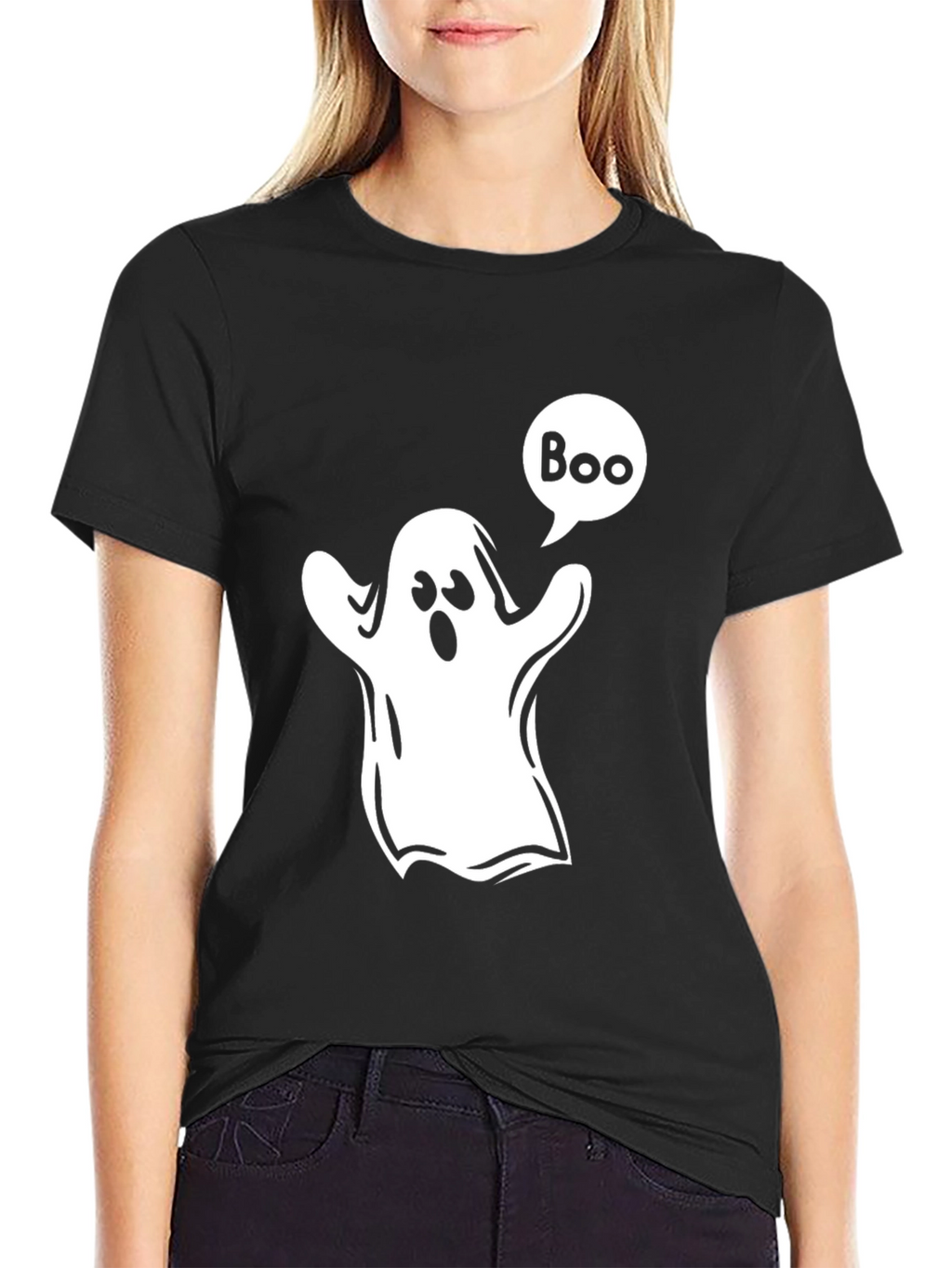 Boo Ghost Graphic Tee - Halloween T-Shirt