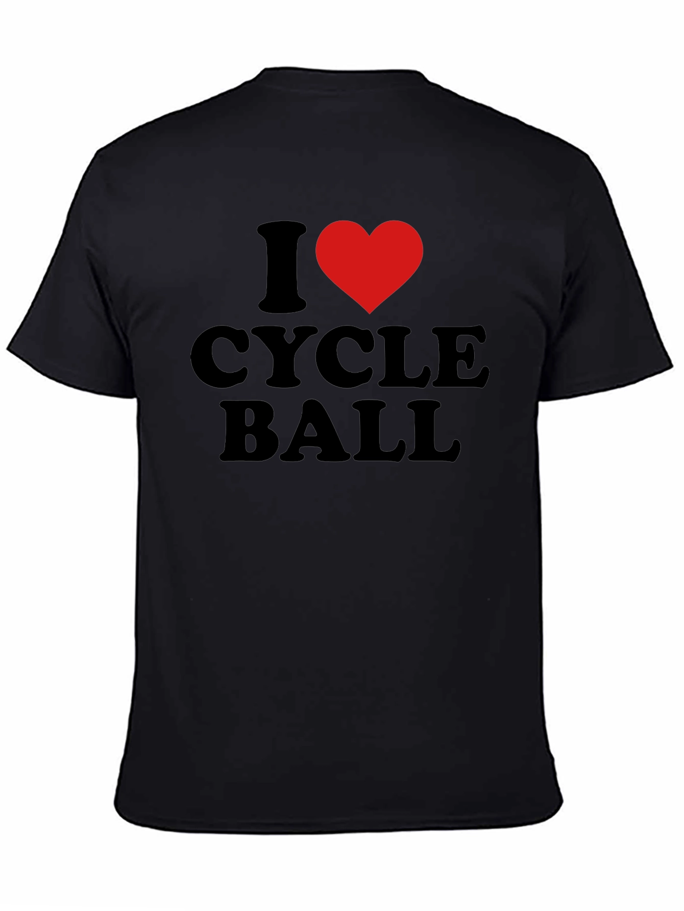 I Love Cycle Ball T-Shirt - Black Cotton Tee