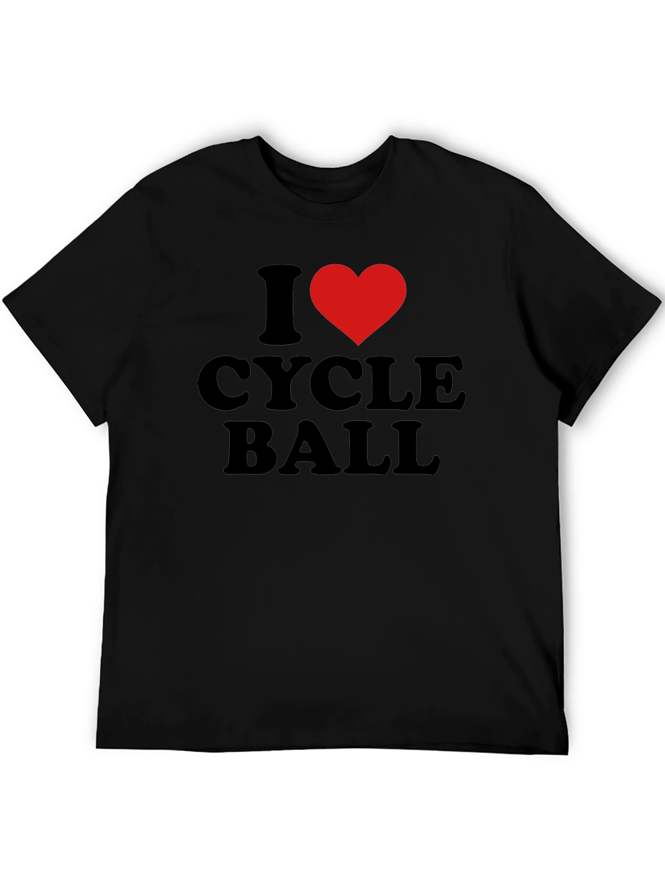 I Love Cycle Ball T-Shirt - Black Cotton Tee