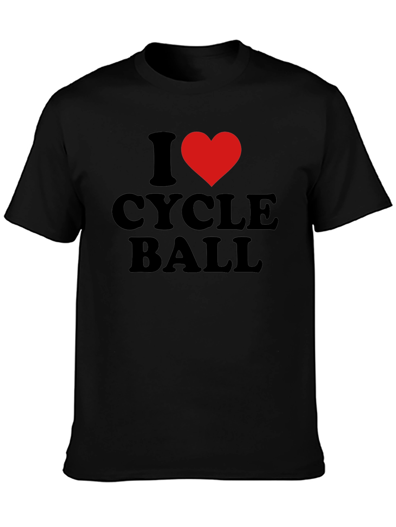 I Love Cycle Ball T-Shirt - Black Cotton Tee