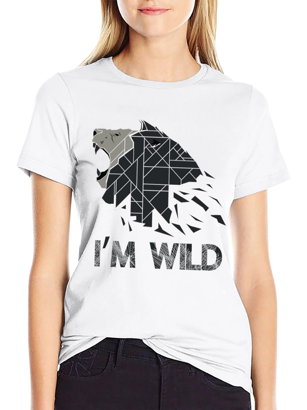 Im Wild Wolf Graphic Print Mens T-Shirt