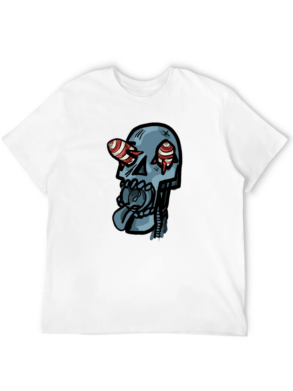 Skull Graphic Print Black T-Shirt
