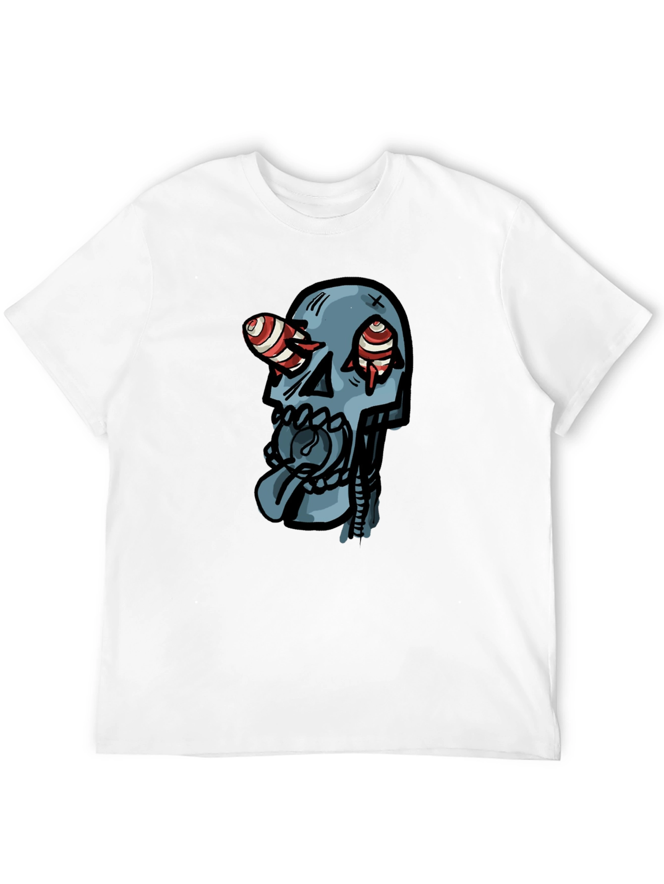 Skull Graphic Print Black T-Shirt