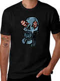 Skull Graphic Print Black T-Shirt