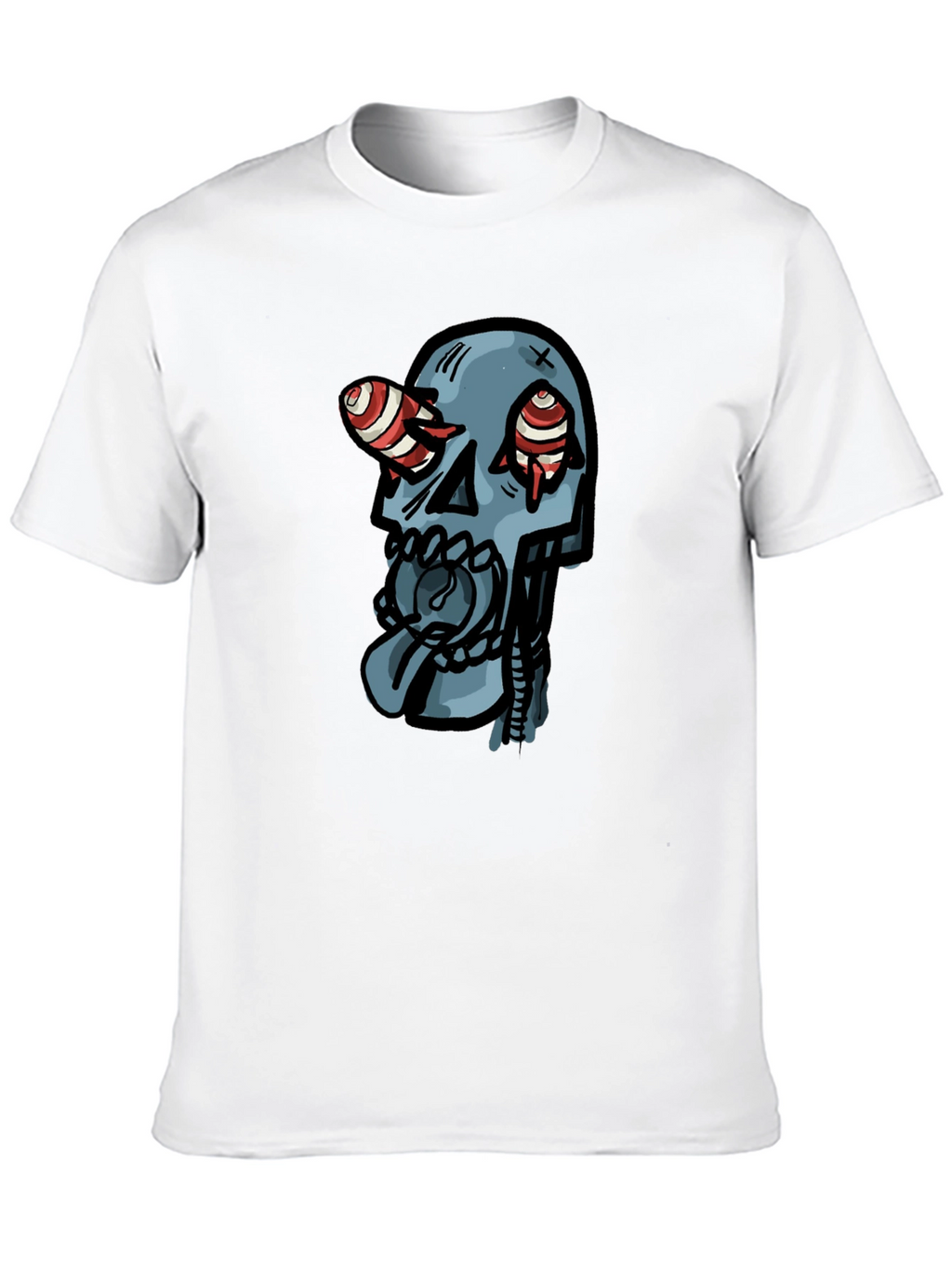 Skull Graphic Print Black T-Shirt