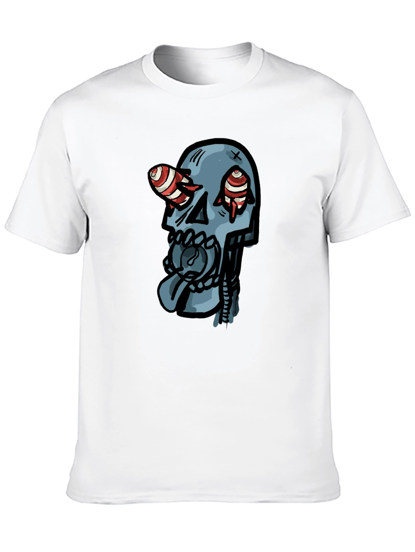 Skull Graphic Print Black T-Shirt