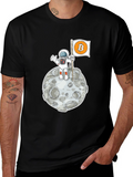 Bitcoin to the Moon Black T-Shirt