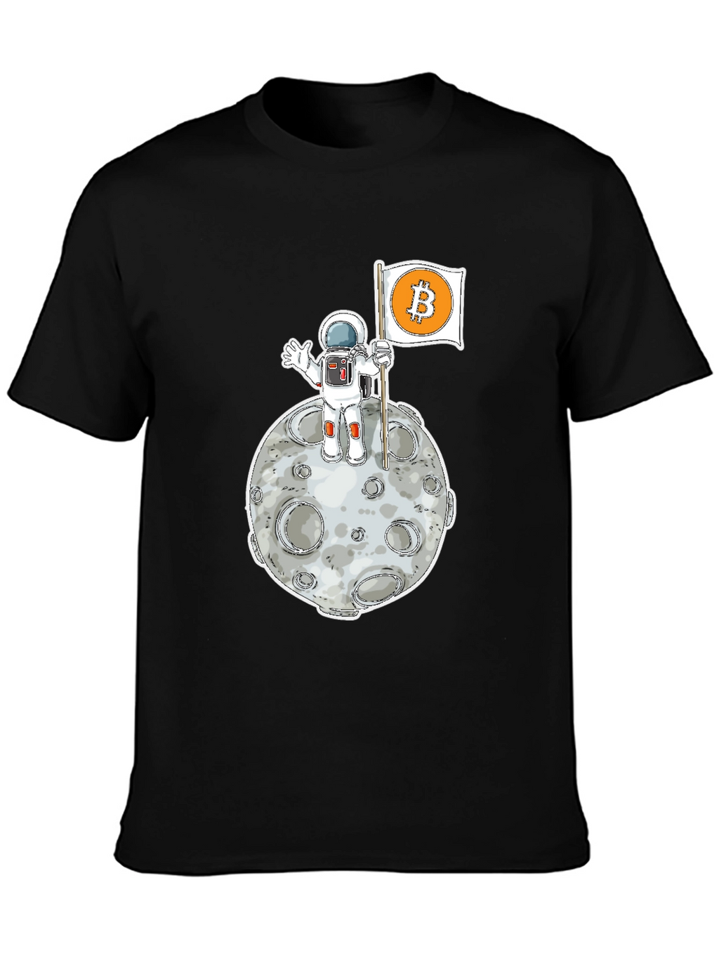 Bitcoin to the Moon Black T-Shirt