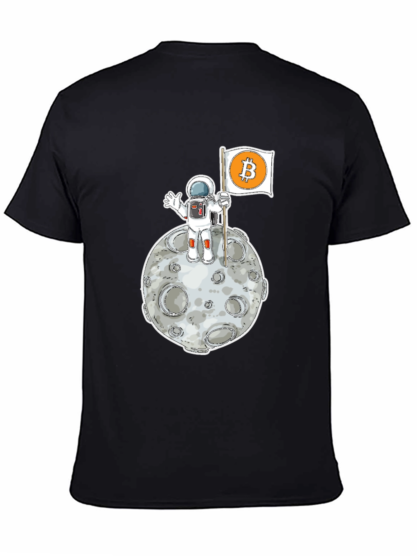 Bitcoin to the Moon Black T-Shirt